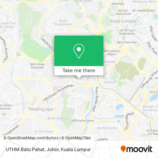 UTHM Batu Pahat, Johor map