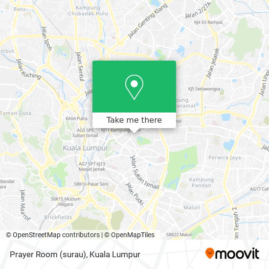 Prayer Room (surau) map