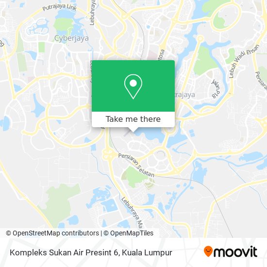 Kompleks Sukan Air Presint 6 map