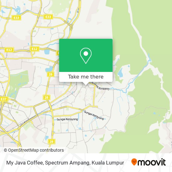 My Java Coffee, Spectrum Ampang map