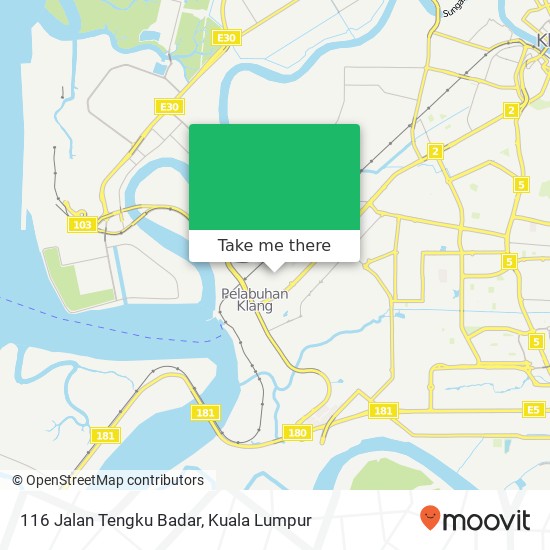 116 Jalan Tengku Badar map