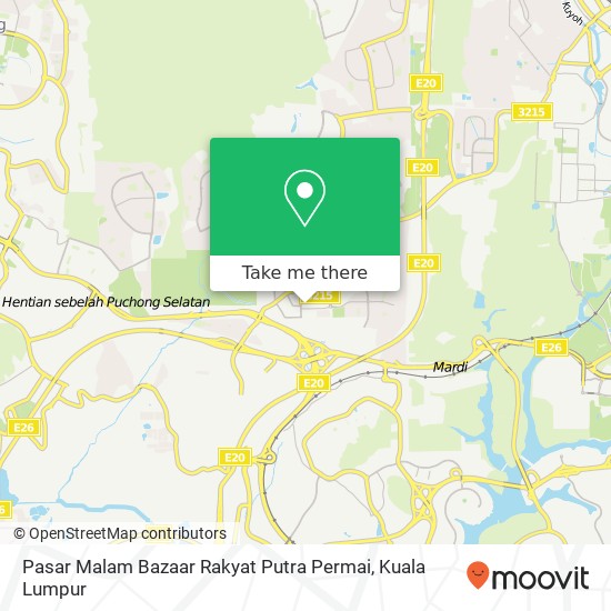 Pasar Malam Bazaar Rakyat Putra Permai map