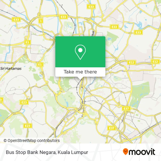 Bus Stop Bank Negara map