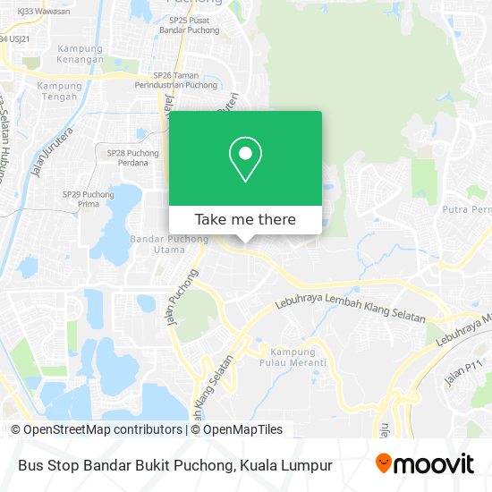 Bus Stop Bandar Bukit Puchong map