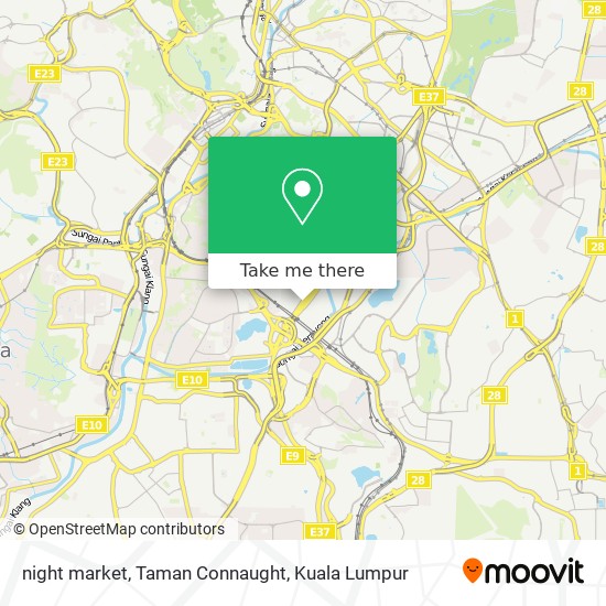 night market, Taman Connaught map