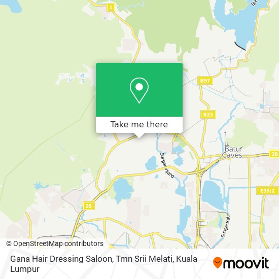 Peta Gana Hair Dressing Saloon, Tmn Srii Melati