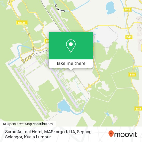 Peta Surau Animal Hotel, MASkargo KLIA, Sepang, Selangor