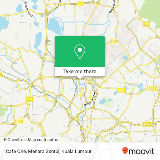 Cafe One, Menara Sentul map