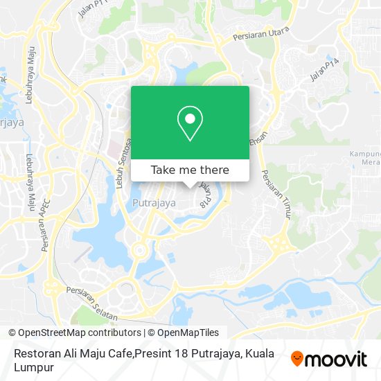 Peta Restoran Ali Maju Cafe,Presint 18 Putrajaya
