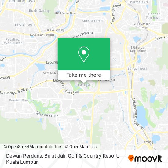 Dewan Perdana, Bukit Jalil Golf & Country Resort map