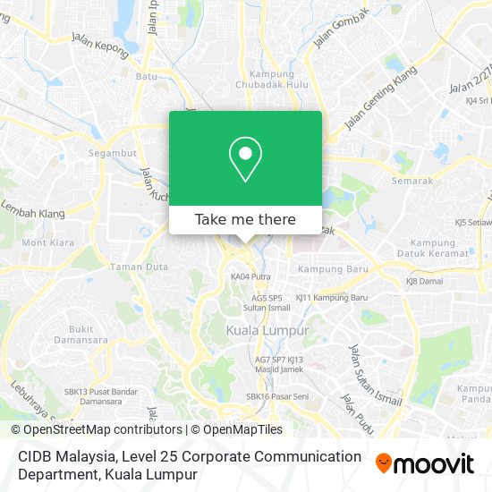 CIDB Malaysia, Level 25 Corporate Communication Department map