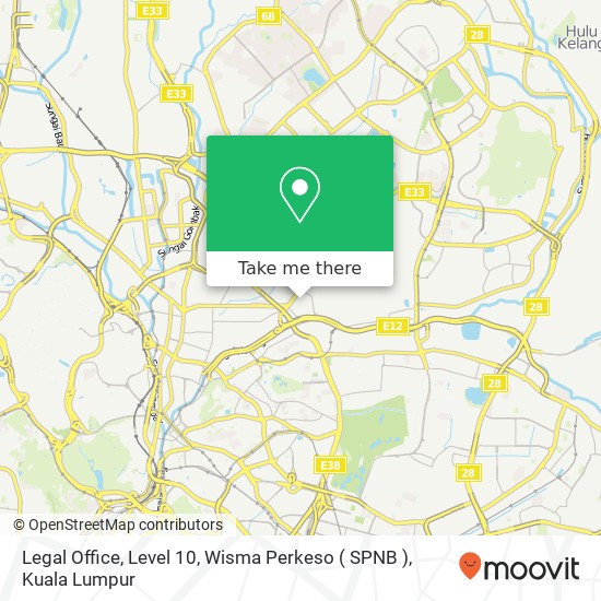 Legal Office, Level 10, Wisma Perkeso ( SPNB ) map