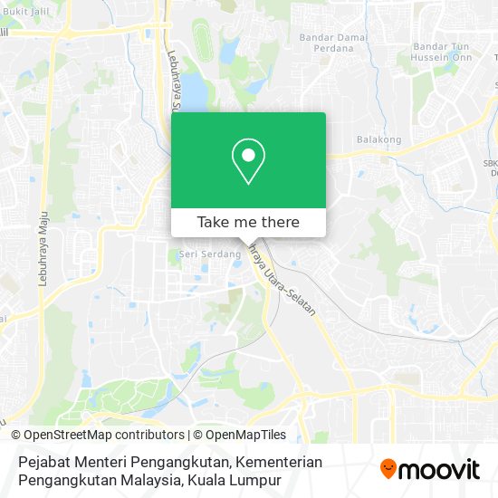 Pejabat Menteri Pengangkutan, Kementerian Pengangkutan Malaysia map