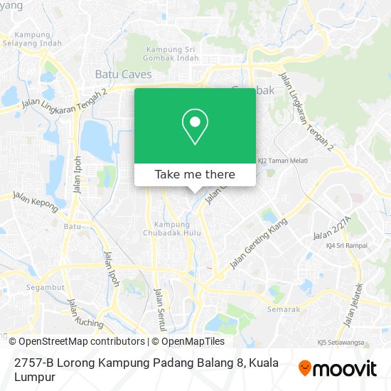 Peta 2757-B Lorong Kampung Padang Balang 8