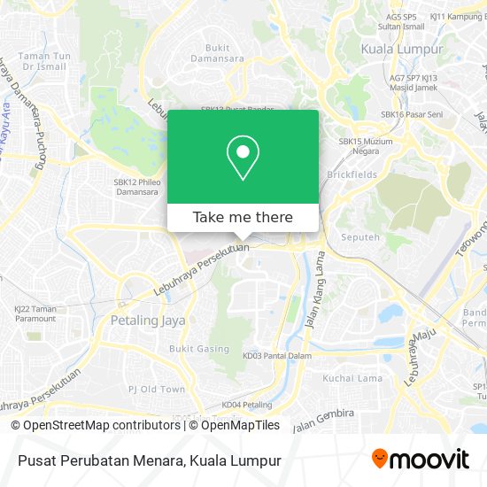 Pusat Perubatan Menara map