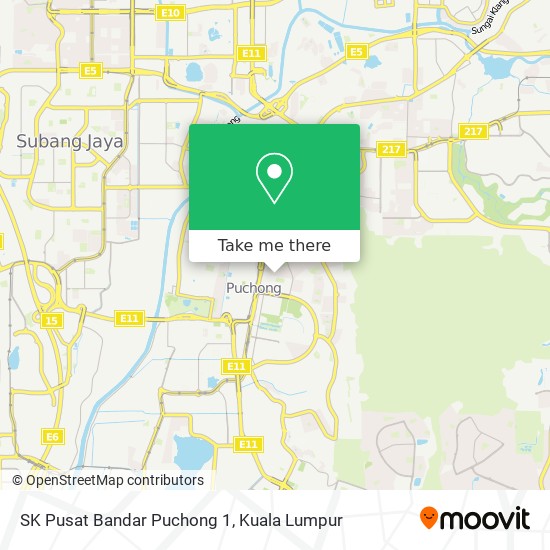 SK Pusat Bandar Puchong 1 map