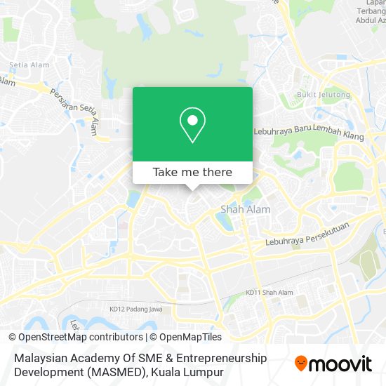 Peta Malaysian Academy Of SME & Entrepreneurship Development (MASMED)