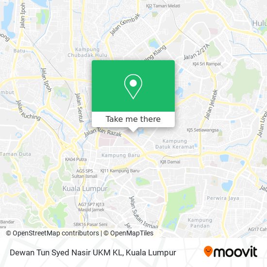 Peta Dewan Tun Syed Nasir UKM KL