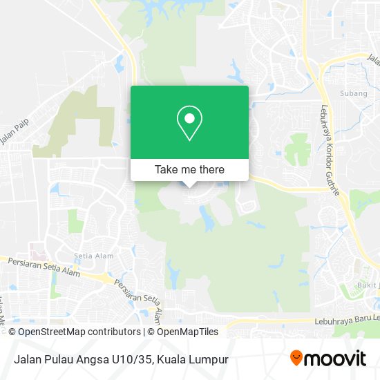 Peta Jalan Pulau Angsa U10/35