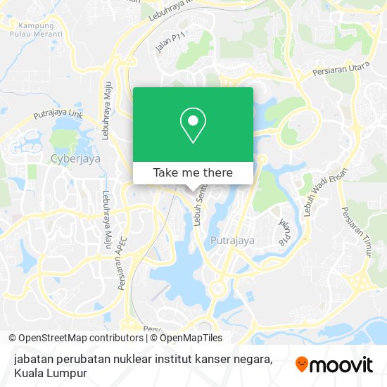 Peta jabatan perubatan nuklear institut kanser negara