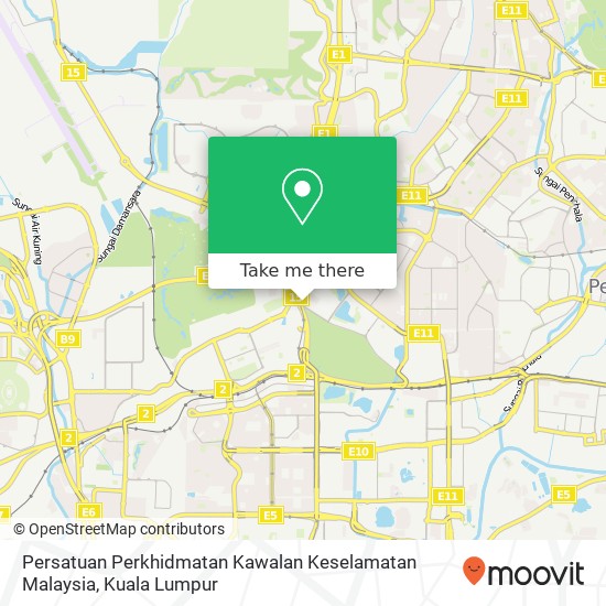 Peta Persatuan Perkhidmatan Kawalan Keselamatan Malaysia