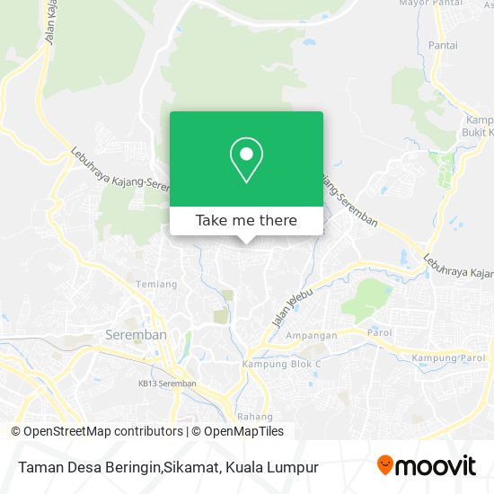 Peta Taman Desa Beringin,Sikamat