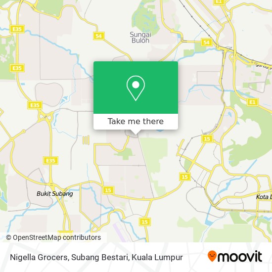 Peta Nigella Grocers, Subang Bestari