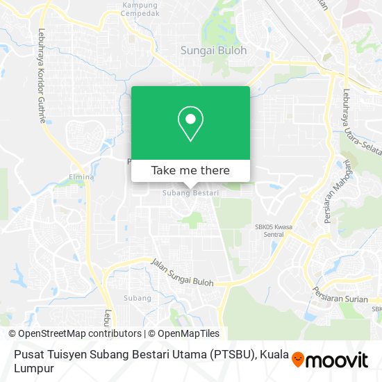 Pusat Tuisyen Subang Bestari Utama (PTSBU) map