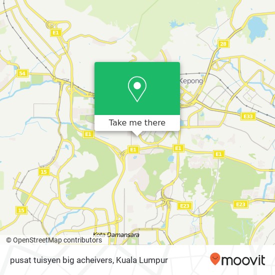 pusat tuisyen big acheivers map