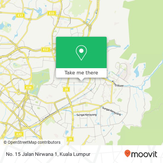 No. 15 Jalan Nirwana 1 map