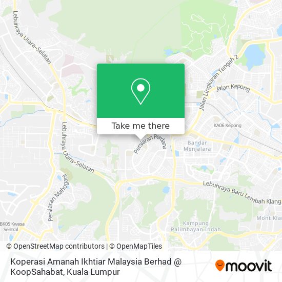 Peta Koperasi Amanah Ikhtiar Malaysia Berhad @ KoopSahabat