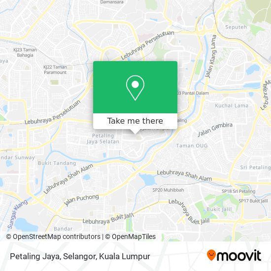 Peta Petaling Jaya, Selangor