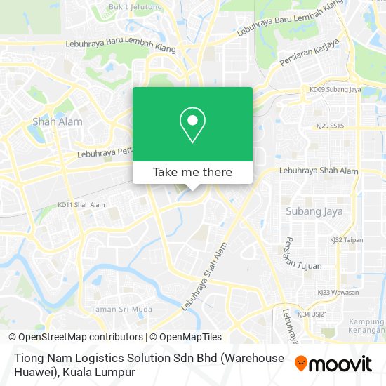 Tiong Nam Logistics Solution Sdn Bhd (Warehouse Huawei) map