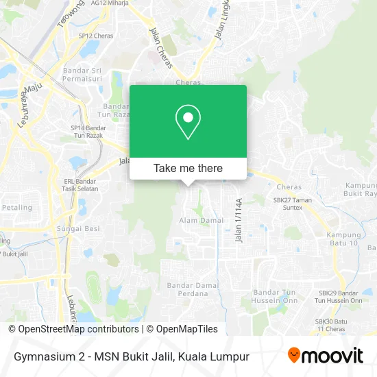 Gymnasium 2 - MSN Bukit Jalil map