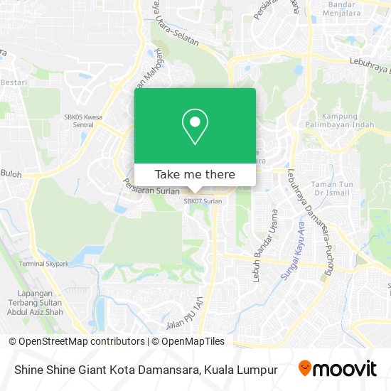 Peta Shine Shine Giant Kota Damansara
