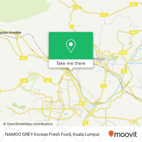NAMOO GREY Korean Fresh Food map