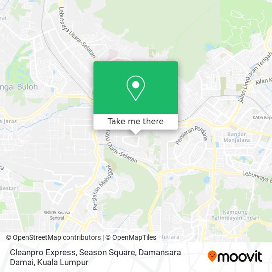 Peta Cleanpro Express, Season Square,  Damansara Damai