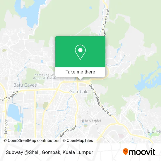 Subway @Shell, Gombak map