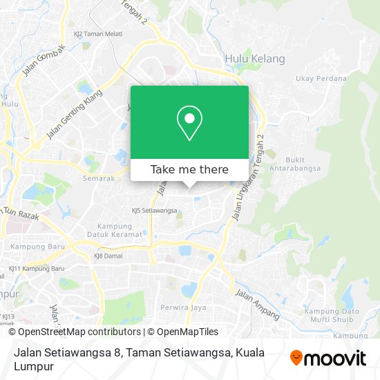 Peta Jalan Setiawangsa 8, Taman Setiawangsa