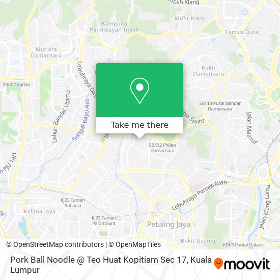 Pork Ball Noodle @ Teo Huat Kopitiam Sec 17 map