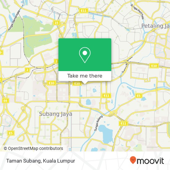 Taman Subang map