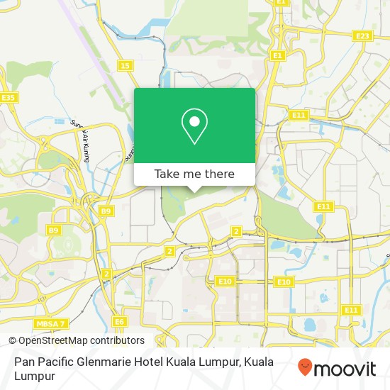 Pan Pacific Glenmarie Hotel Kuala Lumpur map