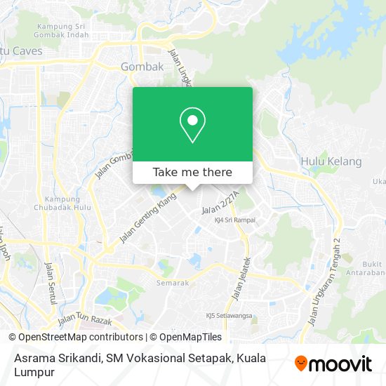 Asrama Srikandi, SM Vokasional Setapak map