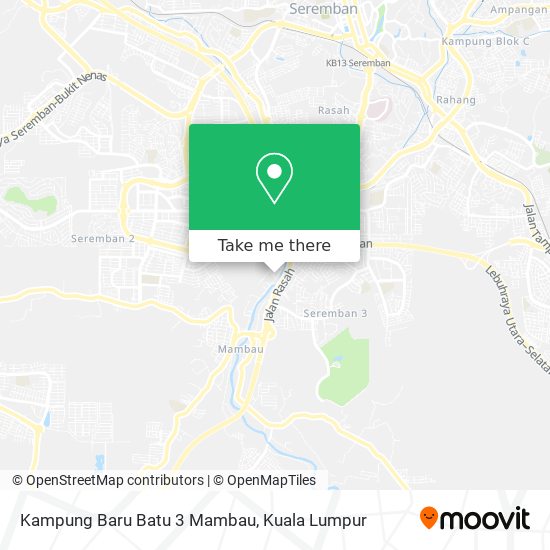 Kampung Baru Batu 3 Mambau map