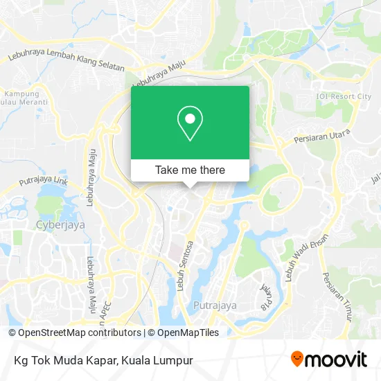 Kg Tok Muda Kapar map