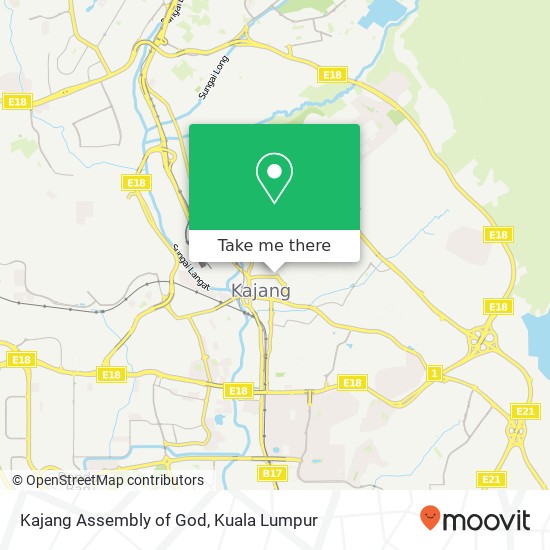 Kajang Assembly of God map