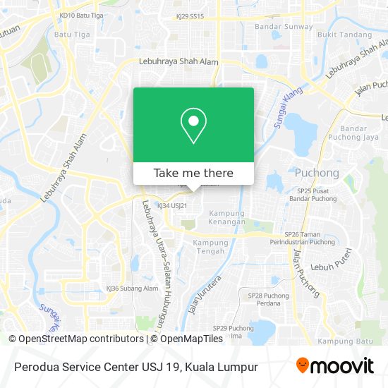 Perodua Service Center USJ 19 map