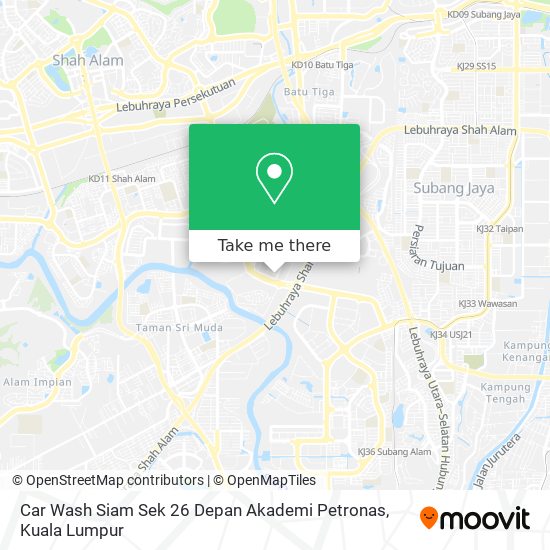 Car Wash Siam Sek 26 Depan Akademi Petronas map