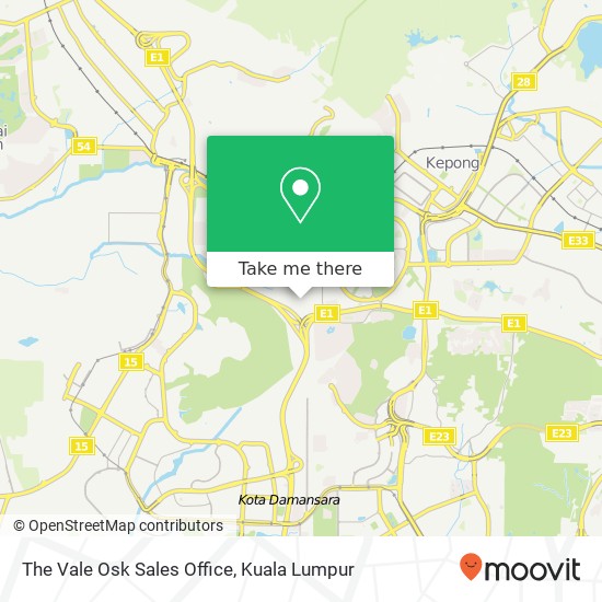The Vale Osk Sales Office map