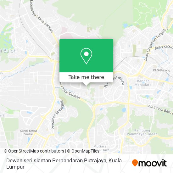 Dewan seri siantan Perbandaran Putrajaya map